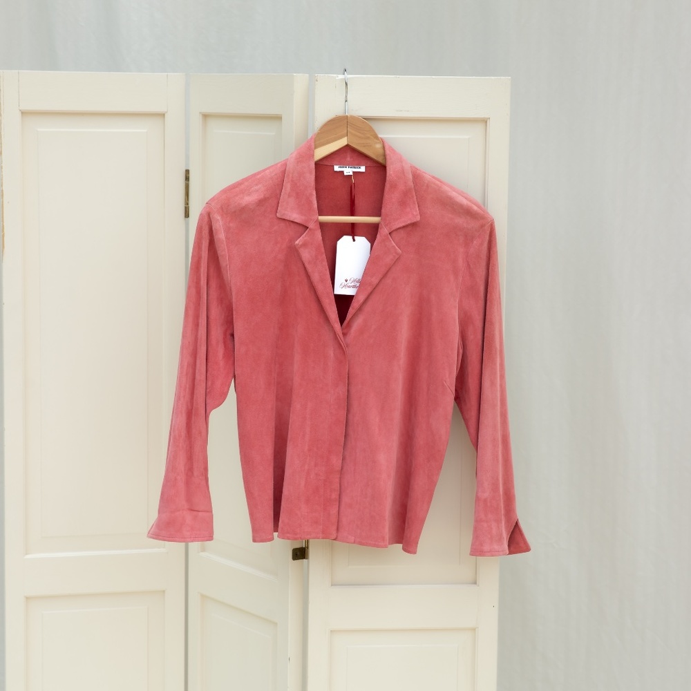 John Patrick Genuine Suede Button Down Shirt/Jacket
